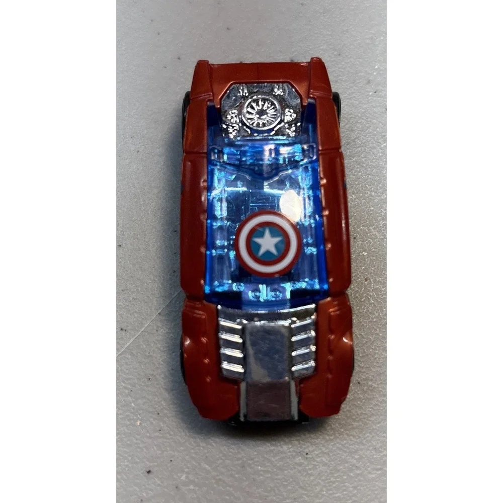HOT WHEELS MARVEL ROGUE HOG CAPTAIN AMERICA RED 1:64 DIECAST 2 3/4
